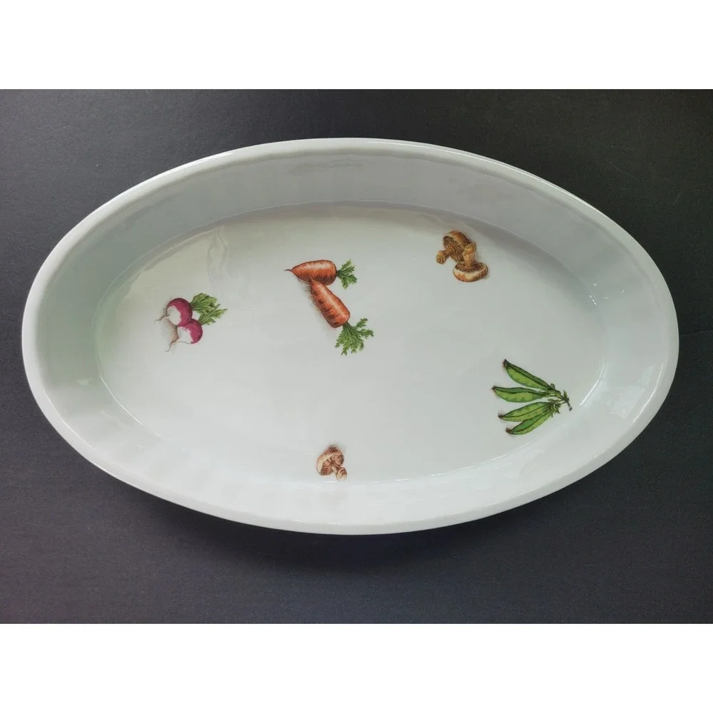 Oval Baking Dish French Porcelain 12